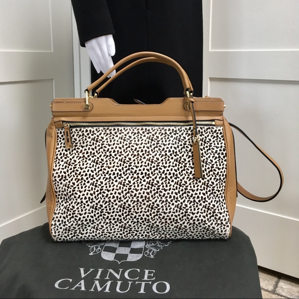 Vince Camuto Satchel - Real Leather Calf-Hide